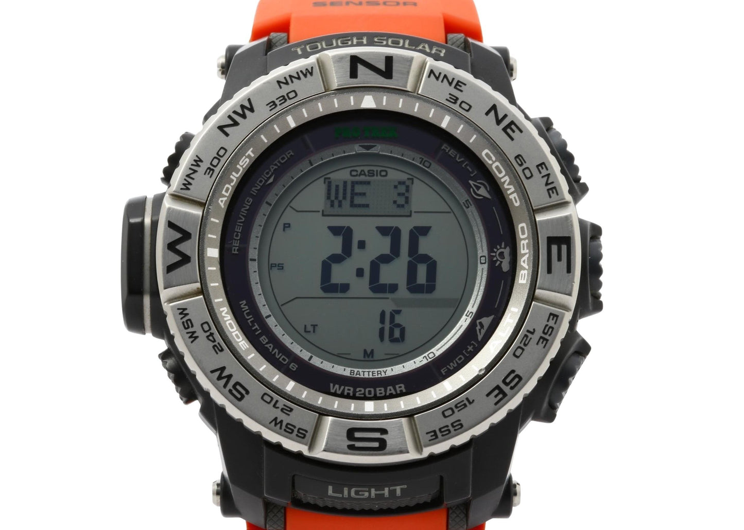 CASIO カシオ 時計 プロトレック PRW3500 ブラック シルバー オレンジ 樹脂／ステンレススチール メンズ デジタル