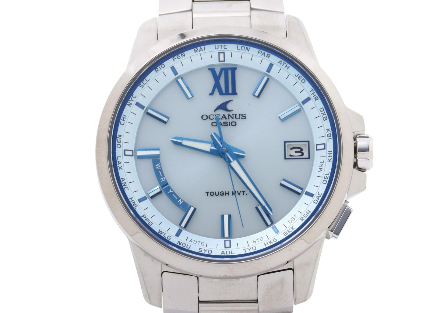 CASIO カシオ 時計 オシアナス 3 hands model OCWT1502AJF ホワイト シルバー チタン メンズ アナログ