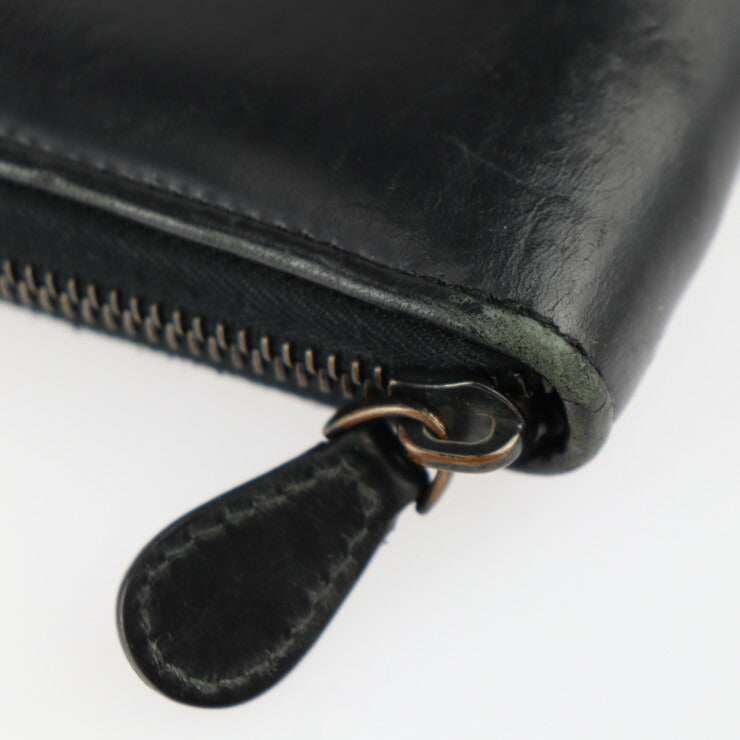 BOTTEGAVENETA ボッテガヴェネタ イントレチャート スコルピート 長財布 114076 VT272 1000 レザー ブラック ラウンドファスナー