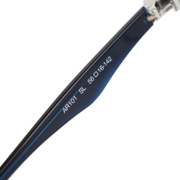 新古未使用展示品 AVIREX アヴィレックス 伊達メガネ メガネ AR101 SL 表記サイズ 56□16-142 チタン プラスチック シルバー ネイビー メガネフレーム アジアンフィット