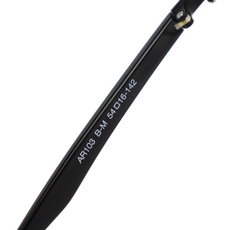 新古未使用展示品 AVIREX アヴィレックス 伊達メガネ メガネ AR103 B-M 表記サイズ 54□16-142 チタン プラスチック ブラック メガネフレーム アジアンフィット