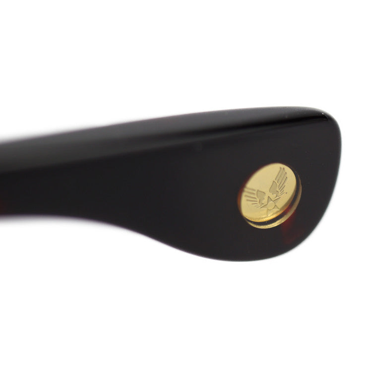 新古未使用展示品 AVIREX アヴィレックス 伊達メガネ メガネ AR103 GP 表記サイズ 54□16-142 チタン プラスチック シルバー ブラウン系 メガネフレーム アジアンフィット べっ甲柄