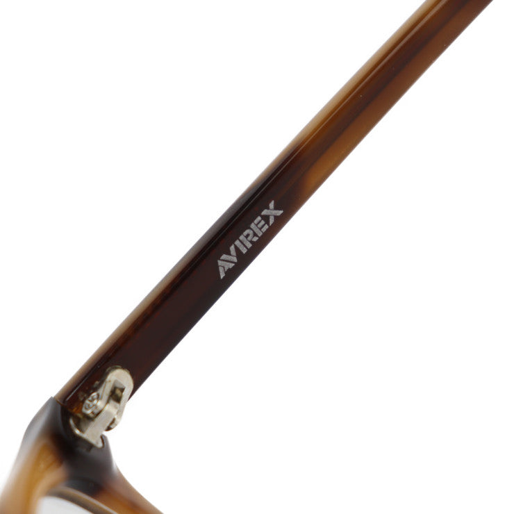 新古未使用展示品 AVIREX アヴィレックス 伊達メガネ メガネ AR202 CR-BR 表記サイズ 48□21-140 プラスチック ブラウン系 メガネフレーム アジアンフィット ウェリントン マーブル模様