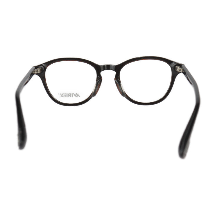 新古未使用展示品 AVIREX アヴィレックス 伊達メガネ メガネ AR202 B-BR 表記サイズ 48□21-140 プラスチック ブラウン系 メガネフレーム アジアンフィット ウェリントン