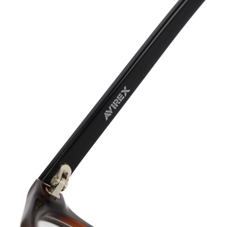 新古未使用展示品 AVIREX アヴィレックス 伊達メガネ メガネ AR202 B-BR 表記サイズ 48□21-140 プラスチック ブラウン系 メガネフレーム アジアンフィット ウェリントン