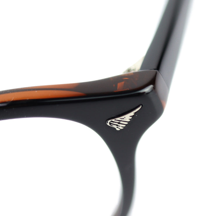 新古未使用展示品 AVIREX アヴィレックス 伊達メガネ メガネ AR202 B-BR 表記サイズ 48□21-140 プラスチック ブラウン系 メガネフレーム アジアンフィット ウェリントン