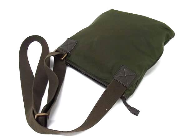 BURBERRY バーバリー ショルダーバッグ - グリーン系×ブラウン系 ナイロン×レザー ユニセックス