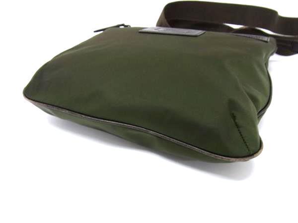 BURBERRY バーバリー ショルダーバッグ - グリーン系×ブラウン系 ナイロン×レザー ユニセックス