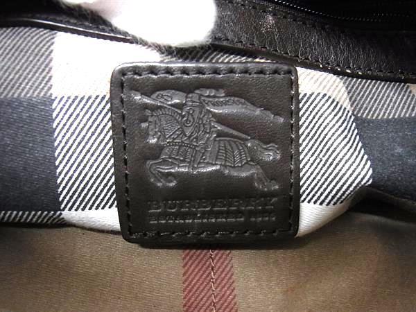 BURBERRY バーバリー ショルダーバッグ - グリーン系×ブラウン系 ナイロン×レザー ユニセックス