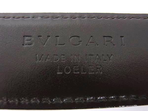 美品 BVLGARI ブルガリ ベルト - - ブラック系×ブラウン系 レザー メンズ リバーシブル シルバー金具