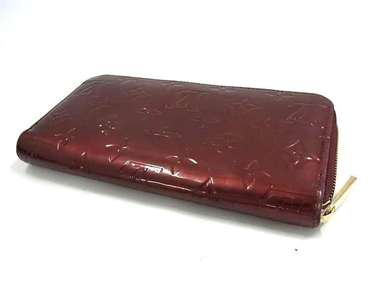 LOUIS VUITTON ルイヴィトン ラウンドファスナー 長財布 モノグラムヴェルニ ジッピーウォレット M90218 グリヨット（ボルドー系） パテントレザー レディース ゴールド金具