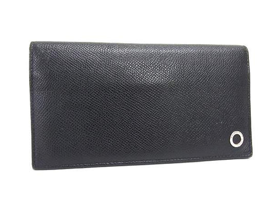 BVLGARI ブルガリ 二つ折り 長財布 ブルガリブルガリ クラシコ 282346 ブラック レザ ー メンズ 札入れ ロゴ シルバー金具