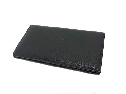 BVLGARI ブルガリ 二つ折り 長財布 ブルガリブルガリ クラシコ 282346 ブラック レザ ー メンズ 札入れ ロゴ シルバー金具