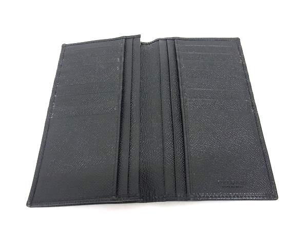 BVLGARI ブルガリ 二つ折り 長財布 ブルガリブルガリ クラシコ 282346 ブラック レザ ー メンズ 札入れ ロゴ シルバー金具