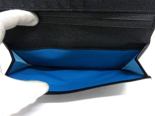 BVLGARI ブルガリ 二つ折り 長財布 ブルガリブルガリ クラシコ 282346 ブラック レザ ー メンズ 札入れ ロゴ シルバー金具