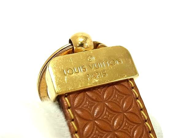 LOUIS VUITTON ルイヴィトン キーホルダー モノグラム ポルト クレ ドラゴンヌ M66785 ブラウン レザー ユニセックス フラワー