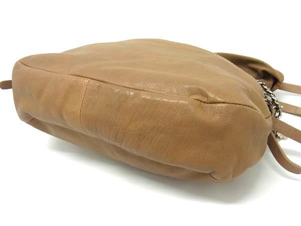 JIMMY CHOO ジミーチュウ ショルダーバッグ バイカー - ブラウン レザー レディース チェーン シルバー金具