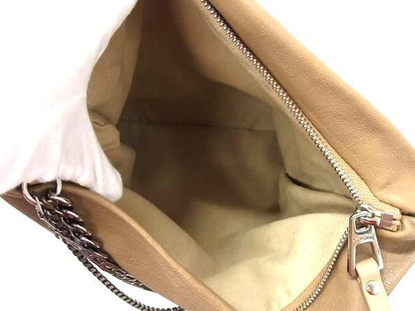 JIMMY CHOO ジミーチュウ ショルダーバッグ バイカー - ブラウン レザー レディース チェーン シルバー金具