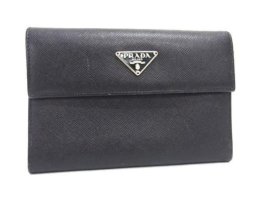 PRADA プラダ 三つ折り 財布 M510A ブラック サフィアーノレザー ユニセックス