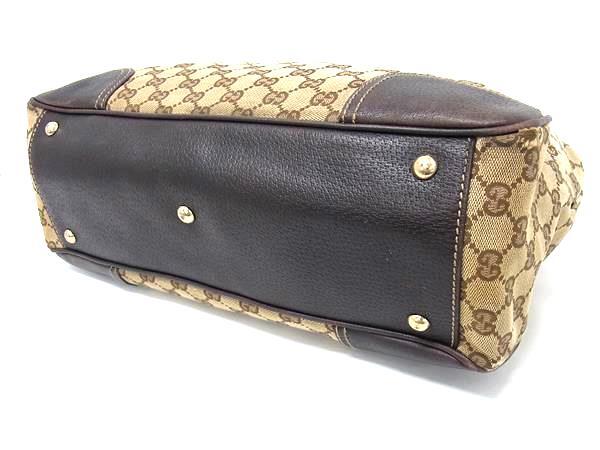 GUCCI グッチ トートバッグ シェリーライン プリンシー 177052 ベージュ ブラウン GGキャンバス×レザー レディース GG柄