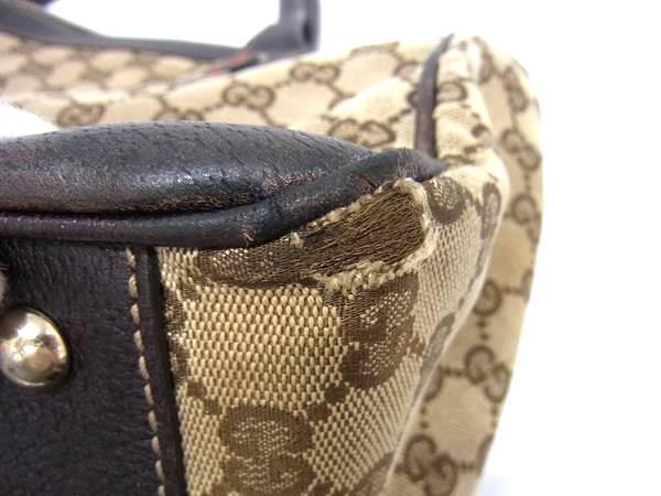 GUCCI グッチ トートバッグ シェリーライン プリンシー 177052 ベージュ ブラウン GGキャンバス×レザー レディース GG柄