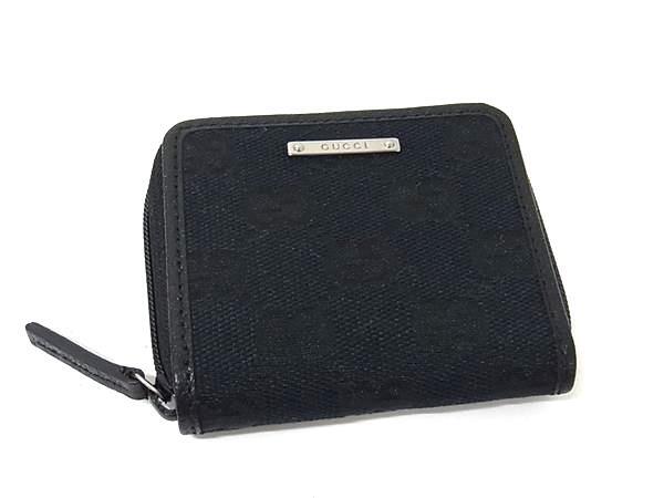 GUCCI グッチ コインケース GGキャンバス 115255 ブラック キャンバス×レザー ユニセックス 美品