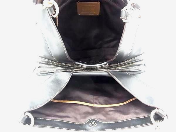 COACH コーチ トートバッグ エクスプローデッド レップス F57540 ブラック系 キャンバス×レザー レディース 美品