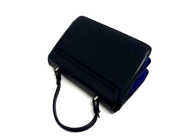 VERSACE ヴェルサーチェ ハンドバッグ メデューサ - ネイビー レザー レディース 2WAY ゴールド金具