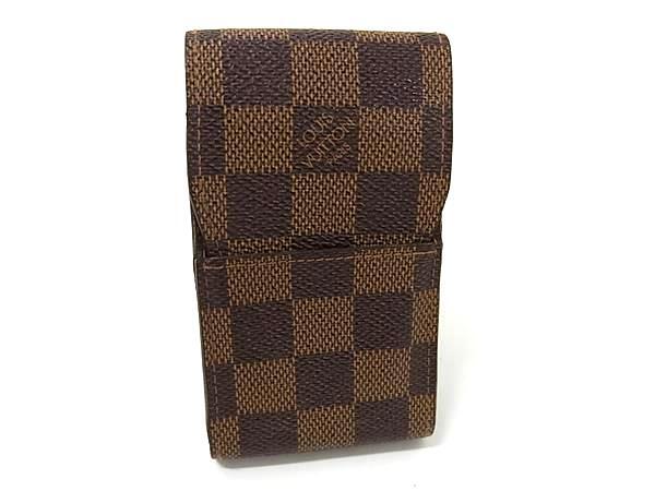 LOUIS VUITTON ルイヴィトン シガレットケース ダミエ エテュイ シガレット N63024 エベヌ PVC レザー メンズ