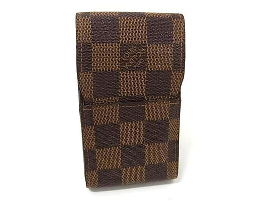 LOUIS VUITTON ルイヴィトン シガレットケース ダミエ エテュイ シガレット N63024 エベヌ PVC レザー メンズ