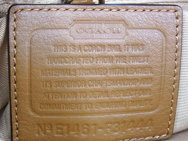 COACH コーチ トートバッグ シグネチャー F31444 ブラウン ピンク キャンバス×パイソン型押しレザー レディース 超美品
