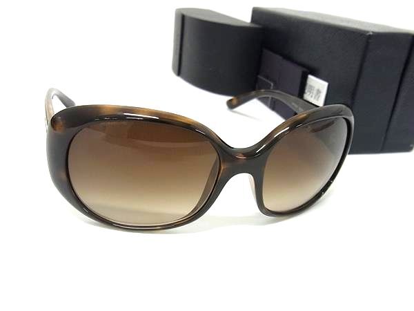 PRADA プラダ サングラス - SPR 26O ブラウン プラスチック ユニセックス べっ甲調 美品