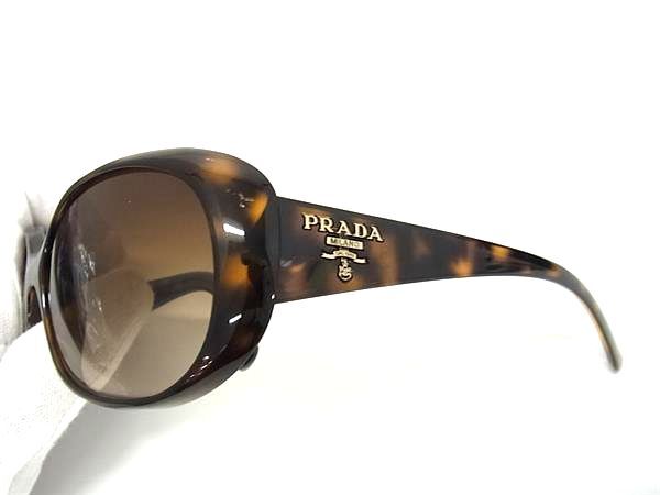 PRADA プラダ サングラス - SPR 26O ブラウン プラスチック ユニセックス べっ甲調 美品