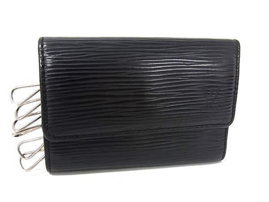 LOUIS VUITTON ルイヴィトン キーケース ミュルティクレ6 M63812 ブラック エピ ユニセックス シルバー金具