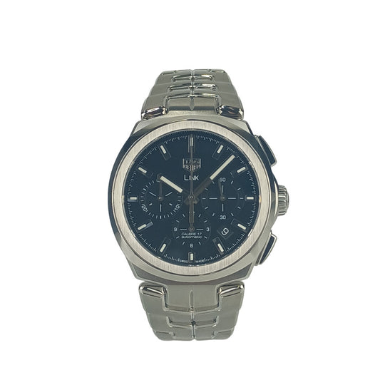 TAG Heuer タグホイヤー 腕時計 リンク キャリバー17 クロノグラフ CBC2110.BA0603 シルバー ブラック文字盤 ステンレス メンズ 自動巻き アナログ 新古未使用展示品