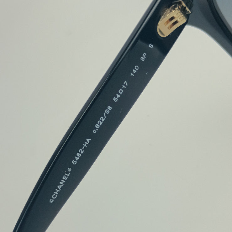 CHANEL シャネル アイウェア POLARIZED サングラス 5482HA ブラック プラスチック フェイクパール レディース ココマーク 54□17 140 ゴールド金具 超美品