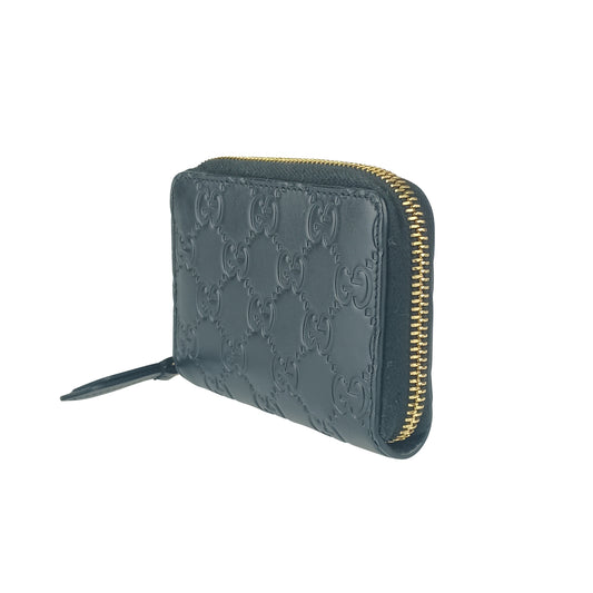 GUCCI グッチ コインケース グッチシマ ジップアラウンド コインパース 447939 ブラック レザー ユニセックス ゴールド金具