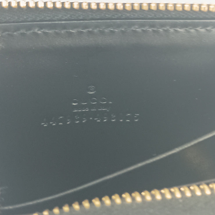 GUCCI グッチ コインケース グッチシマ ジップアラウンド コインパース 447939 ブラック レザー ユニセックス ゴールド金具