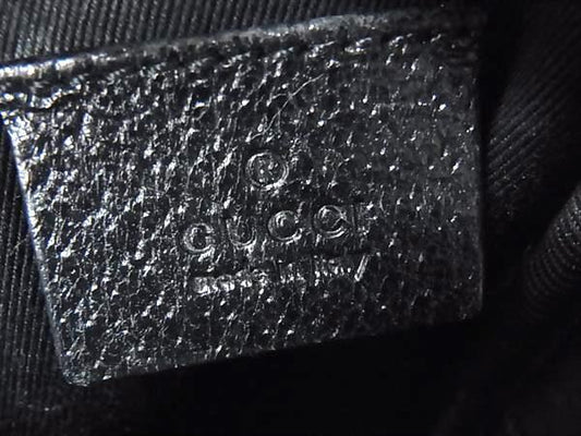 GUCCI グッチ ポーチ GGキャンバス 115249 ブラック キャンバス レザー ユニセックス