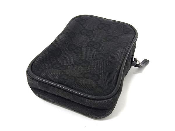 GUCCI グッチ ポーチ GGキャンバス 115249 ブラック キャンバス レザー ユニセックス