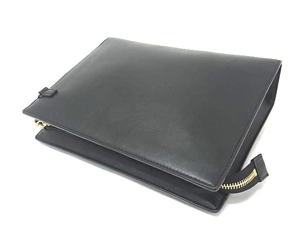 DOLCE＆GABBANA ドルチェアンドガッバーナ クラッチバッグ BM1658 ブラック レザー メンズ ゴールド金具 美品