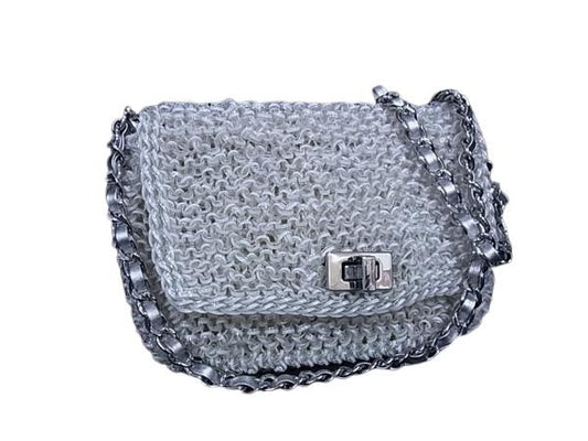 ANTEPRIMA アンテプリマ ショルダーバッグ ワイヤーバッグ ホワイト系 PVCワイヤー レディース チェーン シルバー金具 美品