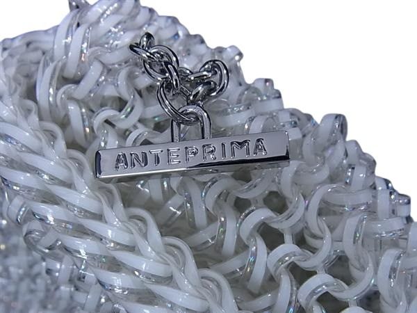 ANTEPRIMA アンテプリマ ショルダーバッグ ワイヤーバッグ ホワイト系 PVCワイヤー レディース チェーン シルバー金具 美品