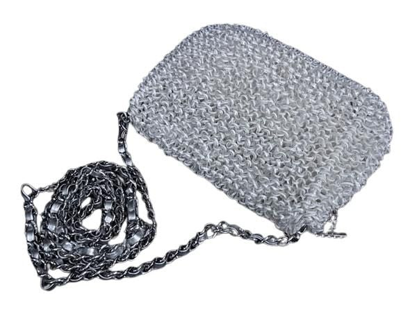 ANTEPRIMA アンテプリマ ショルダーバッグ ワイヤーバッグ ホワイト系 PVCワイヤー レディース チェーン シルバー金具 美品