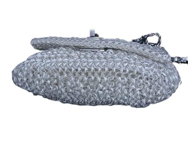 ANTEPRIMA アンテプリマ ショルダーバッグ ワイヤーバッグ ホワイト系 PVCワイヤー レディース チェーン シルバー金具 美品