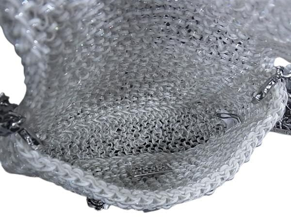 ANTEPRIMA アンテプリマ ショルダーバッグ ワイヤーバッグ ホワイト系 PVCワイヤー レディース チェーン シルバー金具 美品