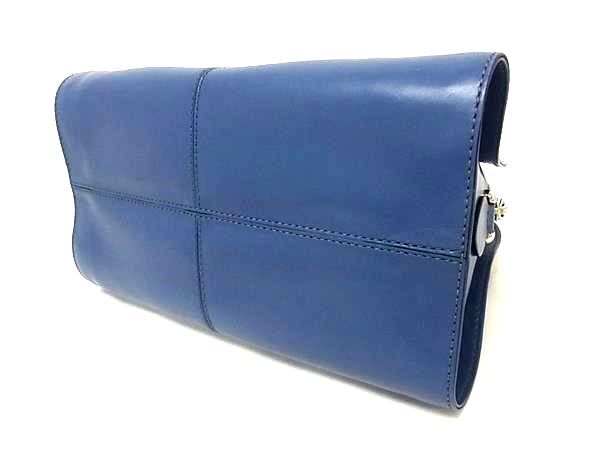 TOD’S トッズ ハンドバッグ セラ ブルー レザー レディース 2WAY シルバー金具 美品