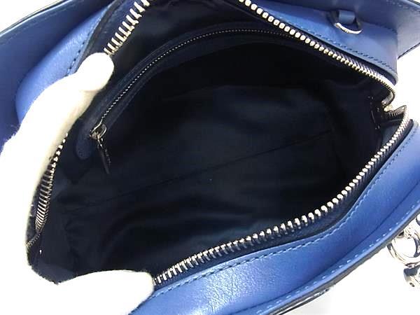 TOD’S トッズ ハンドバッグ セラ ブルー レザー レディース 2WAY シルバー金具 美品