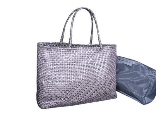 ANTEPRIMA アンテプリマ トートバッグ イントレッチオ ワイヤーバッグ ピンク シルバー PVCワイヤー レディース