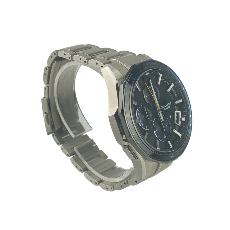 CASIO カシオ 腕時計 Bluetooth搭載GPS電波ソーラー オシアナス OCWG2000G1AJF ブラック文字盤 サファイアガラスベゼル チタン メンズ アナログ 美品